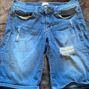 Denim Bermuda shorts